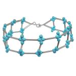 Coralli di Sardegna Turquoise Bracelet 3mm Dots with Silver Clasp 21cm
