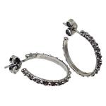 Coralli di Sardegna Pendientes Filigrana Plata Bruñida círculo fino 19 mm