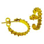 Coralli di Sardegna Gold Silver Filigree Earrings thin circle 17 mm