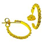 Coralli di Sardegna Golden Silver Filigree Earrings thin circle 19 mm