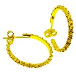 Coralli di Sardegna Golden Silver Filigree Earrings thin circle 23 mm