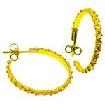 Coralli di Sardegna Golden Silver Filigree Earrings thin circle 26 mm