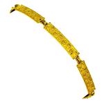 Coralli di Sardegna Pulsera de filigrana de Plata dorada con elementos rectangulares con roseta y criollas