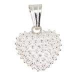 Coralli di Sardegna Silver Filigree Heart Pendant 13mm