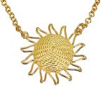 Coralli di Sardegna Girocollo Catena Argento Dorato Sole Filigrana 17 mm Lunghezza 40 cm