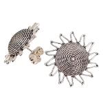 Coralli di Sardegna Pendientes de sol de filigrana de Plata bruñida de 13 mm