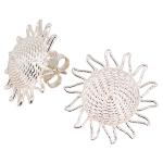 Coralli di Sardegna Pendientes de sol de filigrana de plata de 13 mm