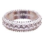 Coralli di Sardegna Anello Fedina nido 2 FILI  Filigrana Sarda Argento Misura 8