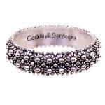 Coralli di Sardegna Anillo Fino Filigrana Cerdeña Anillo Plata bruñida talla 13
