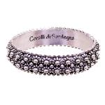 Coralli di Sardegna Anillo Fino Filigrana Cerdeña Anillo Plata bruñida talla 20