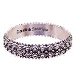 Coralli di Sardegna Anillo Fino Filigrana Cerdeña Anillo Plata bruñida talla 24
