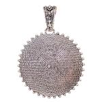 Coralli di Sardegna Ciondolo Filigrana Argento Brunito Corbula bordo pallini mm 27