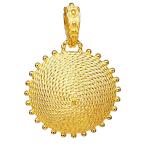 Coralli di Sardegna Colgante Corbula Filigrana de Plata Dorada con borde de topos 20 mm