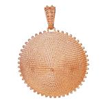 Coralli di Sardegna Colgante Corbula Filigrana de Plata rosa con borde de topos 36 mm