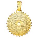 Coralli di Sardegna Base Colgante Filigrana Plata Dorada Borde Corbula Puntos mm 20 Carrete 4 mm