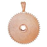 Coralli di Sardegna Base Colgante Filigrana Plata rosa Borde Corbula Puntos mm 36 Carrete 8 mm