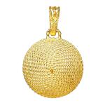 Coralli di Sardegna Colgante de filigrana de Plata Dorada Corbula mm 18