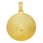 Coralli di Sardegna Colgante de filigrana de Plata Dorada Corbula mm 26