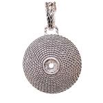 Coralli di Sardegna Base Ciondolo Filigrana Argento Brunito Corbula mm 18 spola 4 mm