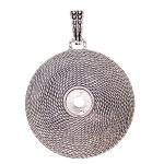 Coralli di Sardegna Base Ciondolo Filigrana Argento Brunito Corbula mm 26 spola 6 mm