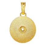 Coralli di Sardegna Base colgante de filigrana de Plata Dorada Corbula mm 18 carrete 4 mm