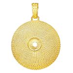 Coralli di Sardegna Base Colgante Filigrana Plata Dorada Corbula mm 26 carrete 6 mm