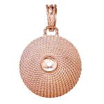 Coralli di Sardegna Burnished Pink Silver Pendant Base Corbula mm 18 spool 4 mm