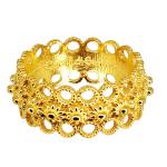 Coralli di Sardegna Sardinian Filigree Ring Silver Gold Central Dots Openwork Circles Size 7
