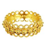 Coralli di Sardegna Sardinian Filigree Ring Silver Golden Central Dots Openwork Circles Size 16