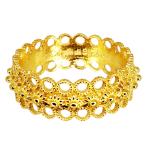 Coralli di Sardegna Sardinian Filigree Ring Silver Golden Central Dots Openwork Circles Size 18