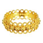 Coralli di Sardegna Sardinian Filigree Ring Silver Golden Central Dots Openwork Circles Size 19