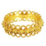 Coralli di Sardegna Sardinian Filigree Ring Silver Golden Central Dots Openwork Circles Size 22