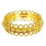 Coralli di Sardegna Sardinian Filigree Ring Silver Golden Central Dots Openwork Circles Size 23