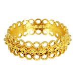 Coralli di Sardegna Sardinian Filigree Ring Silver Golden Central Dots Openwork Circles Size 24