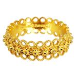 Coralli di Sardegna Sardinian Filigree Ring Silver Golden Central Dots Openwork Circles Size 25