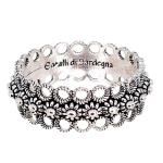 Coralli di Sardegna Sardinian Filigree Ring Burnished Silver Central Dots Openwork Circles Size 17