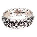Coralli di Sardegna Sardinian Filigree Ring Burnished Silver Central Dots Openwork Circles Size 22