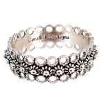 Coralli di Sardegna Sardinian Filigree Ring Burnished Silver Central Dots Openwork Circles Size 22