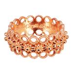 Coralli di Sardegna Sardinian Filigree Ring Rose Silver Central Dots Openwork Circles Size 7