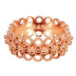 Coralli di Sardegna Sardinian Filigree Ring Rose Silver Central Dots Openwork Circles Size 8