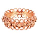 Coralli di Sardegna Sardinian Filigree Ring Pink Silver Central Dots Openwork Circles Size 16