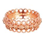 Coralli di Sardegna Sardinian Filigree Ring Pink Silver Central Dots Openwork Circles Size 17