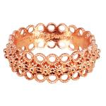 Coralli di Sardegna Sardinian Filigree Ring Pink Silver Central Dots Openwork Circles Size 19