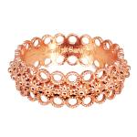 Coralli di Sardegna Sardinian Filigree Ring Pink Silver Central Dots Openwork Circles Size 21