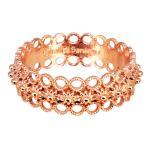 Coralli di Sardegna Sardinian Filigree Ring Pink Silver Central Dots Openwork Circles Size 23