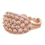 Coralli di Sardegna Anello Filigrana Argento Rosato Ovale Pallini 11x19mm Regolabile  3,8gr