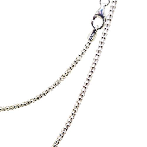 Coralli di Sardegna Cadena de Plata Modelo Popcorn, 40 cm Longitud