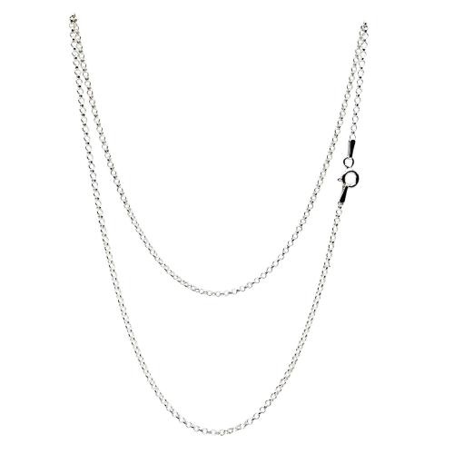 Coralli di Sardegna Cadena de Plata Modelo Forzada, Eslabones 1.5mm, 40 cm Longitud