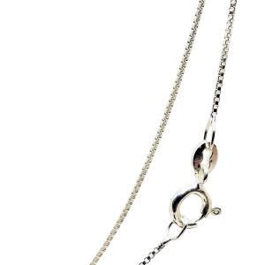 Coralli di Sardegna Cadena de Plata Modelo Veneciana, Eslabones 0.7mm, 45 cm Longitud