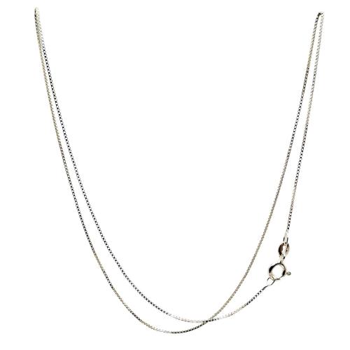 Coralli di Sardegna Cadena de Plata Modelo Veneciana, Eslabones 0.7mm, 45 cm Longitud